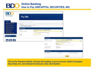 Fund your UTrade PH trading account at BDO Online - Stocks investment online